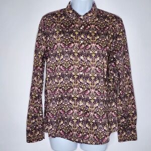 Brooks Brothers Liberty Lawn Blouse Top Strawberry Thief Pattern Sz. 10